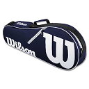 【中古】【輸入品・未使用】Wilson Advantage II テニスバッグ ネイビー/ホワイト