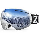 【中古】【輸入品・未使用】ZIONOR X スキー スノーボード スノーゴーグル OTGデザイン メンズ レディース 大人用 球面着脱可能なレンズ UV保護 曇...