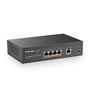 【中古】【輸入品・未使用】MokerLink 5ポートギガビットPOEスイッチ 4つのPOE+ポート1000Mbps 78W IEEE802.3af/at 非マネージドプラグアンドプレイ 頑丈なメタルファンレス