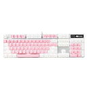 【中古】【輸入品・未使用】MageGee メカニカルゲーミングキーボード アップグレード版ブルースイッチ 104キー ホワイトバックライトキーボード USB有線...