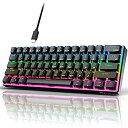 【中古】【輸入品・未使用】RK ROYAL KLUDGE RK61 有線 60% メカニカル ゲーミングキーボード RGB バックライト付き 超コンパクト ホッ...