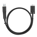 【中古】【輸入品・未使用】Targus 1M USB-Cオス ねじ付き USB-Cオスケーブル USB-Aテザー付き ブラック (ACC1133GLX)