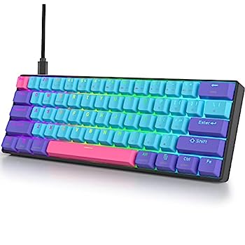 【中古】【輸入品・未使用】Guffercty kred GK61 60%キーボード メカニカルレッドスイッチ ホットスワップ可能 RGB 有線ゲーミングキーボード バックライト付き PBTキーキャ