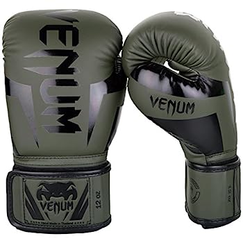 【中古】【輸入品・未使用】VENUM [ヴェヌム] ボクシンググローブ Elite - エリート（カーキ/黒） (12oz)