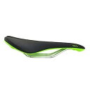 【中古】【輸入品 未使用】Fabric Scoop Elite Shallow Cro-Mo Rails Road MTB Saddle, Black and Green, VL1791