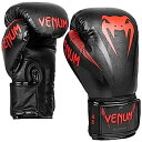 【中古】【輸入品・未使用】Venum インパクト ボクシンググローブ Impact Boxing Gloves - Black/Red (12oz)