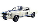 【中古】【輸入品・未使用】Shelby Collectibles SC170 1965 フォード マスタング シェルビー GT350R #98B Terlingua レーシングチーム ホワイト ブルーストライプ 1/18 ダ