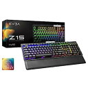 【中古】【輸入品・未使用】EVGA Z15 RGB USB ゲーミングキーボード RGB バックライトLED ホットスワップ可能 メカニカル Kailh Spe...