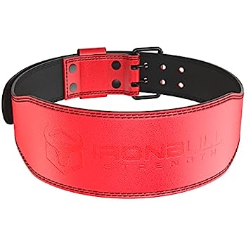 【中古】【輸入品・未使用】7mm レザーウェイトリフティングベルト - 幅4インチ テーパードプレミアム..