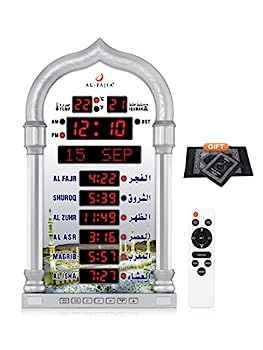 【中古】【輸入品・未使用】Qsnmieo アザン時計 USA-Athan 壁掛け時計 祈り イスラム時計 読む ホーム/オフィス/モスク デジタル アザンクロック ラマダン イードギフト (シ