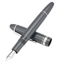 【中古】【輸入品・未使用】Majohn P136 ピストン万年筆 1.1mm スタブペン先 ボックス付き グレー 樹脂筆記ペンセット