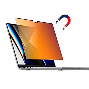 【中古】【輸入品・未使用】簡単オン/オフ 磁気ゴールドプライバシースクリーンフィルター MacBook Pro 14インチ対応 プライバシーフィルター アンチグ...