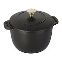 【中古】【輸入品・未使用】Staub Cast Iron Petite French Oven (0.75-qt, Matte Black) by Staub
