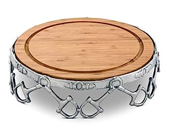 【中古】【輸入品・未使用】アーサー・裁判所アルミニウム合金台座スタンドwith Removable Acaciaボード; Equestrian Dリングビットパ...