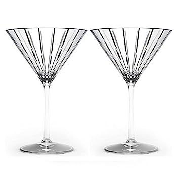 【中古】【輸入品・未使用】Rogaska Avenue Martini Glasses, Set of 2