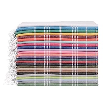 【中古】【輸入品・未使用】HAVLULAND トルコビーチタオル 特大サイズ 71x39 トルコバスタオル 綿100% 速乾 砂不使用 ビーチタオル トルコタオ...