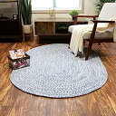 【中古】【輸入品・未使用】Super Area Rugs ファームハウス 編組ラグ コットン キッチン リバーシブル カーペット ブルー&ホワイト 5フィート ...