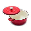 【中古】【輸入品・未使用】Merten & Storck (メルテン&ストーク) ドイツ製ホーロー鉄 丸型 5.3QT ダッチオーブンポット 蓋付き ファウンド...