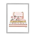 【中古】【輸入品・未使用】Stupell Industries ピンクパース ゴールド ブックスタック グラムファッション 水彩デザイン、Amanda Gree...