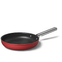 【中古】【輸入品・未使用】Smeg Cookware 10インチ レッド フライパン