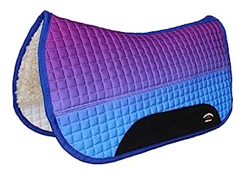 【中古】【輸入品・未使用】CHALLENGER 39221 馬 ウエスタン 28インチx30インチ キルトバレル 輪郭 ファー パッド入り サドルパッド オンブレ