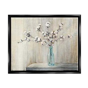 【中古】【輸入品・未使用】Stupell Industries 美しいコットンフラワーグレーブラウン絵画、ジュリア・プリンントンによるデザイン