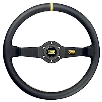 【中古】【輸入品・未使用】OMP ステアリング RALLY ラリー ブラック レザー 350mm ディープタイプ OD/1950