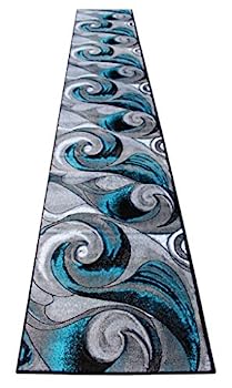 【中古】【輸入品・未使用】Masada Rugs、モダン織ロングランナー ターコイズエリアラグ 手彫り (32インチ x 15フィート 10インチ) ランナー 【中古】【輸入品・未使用】Masada Rugs、モダン織ロングランナー ターコイズエリアラグ 手彫り (32インチ x 15フィート 10インチ) ランナー
