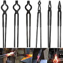 【中古】【輸入品・未使用】鍛冶屋初心者用トング 鍛冶屋用トング ツールセット 3/8 1/2 5/8 Vビット 1/4 フラットジョー ピックアップ スクロルト...