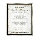 【中古】【輸入品・未使用】Stupell Industries The Lords Prayer Our Father 素朴なアンティーク調ホワイトウッドルック Jennifer Pugh デザイン