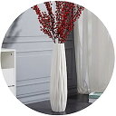 【中古】【輸入品・未使用】ホワイト 背の高い床用花瓶 28インチ セラミック製 大きな花瓶 モダンなホーム装飾 リビングルーム オフィス 寝室 キッチン 結婚式のセンターピ