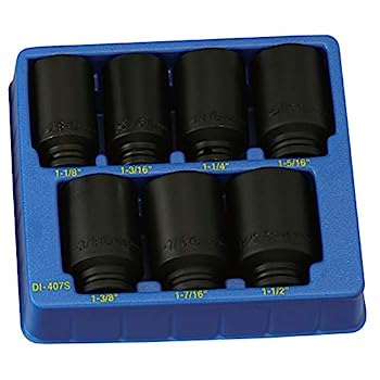 Genius Tools 7PC 1/2インチ Dr. SAE ディープインパクトソケットセット (CR-Mo) - DI-407S
