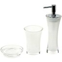 【中古】【輸入品・未使用】Gedy AU200-00 Aucuba バスルームアクセサリーセット 透明