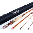 【中古】【輸入品 未使用】Moonshine Rod Co. リバイバルシリーズ フライフィッシングロッド クラシックファイバーグラスロッド キャリーケースと追加のロッドティップセク