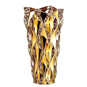 【中古】【輸入品・未使用】Symphony クリスタルガラス花瓶 ハンドメイド 豪華なボヘミアン ホームインテリア ヨーロッパデザイン 高さ12インチ ゴールド 【中古】【輸入品・未使用】Symphony クリスタルガラス花瓶 ハンドメイド 豪華なボヘミアン ホームインテリア ヨーロッパデザイン 高さ12インチ ゴールド