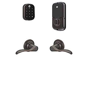 【中古】【輸入品・未使用】Yale Security B-YRD256-NR-NW-619 イェール保証ロック SL ノーウッドタッチスクリーンデッドボルト マッチングレバー付き サテンニッケル B-YRD