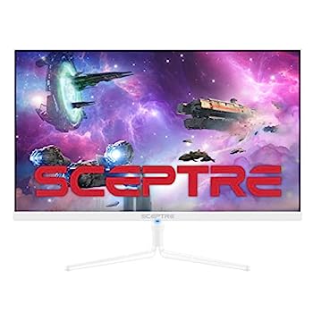 【中古】【輸入品・未使用】Sceptre 24" Gaming Monitor 1080p 98% sRGB up to 165Hz 1ms 320Lux DisplayPort HDMI, Build-in Speakers Nebula White 2022 (E248B-FWN168W)