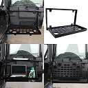 【中古】【輸入品・未使用】YIWANG アルミニウム合金製 車後部ドア 折りたたみ式テーブル カーゴシェルフ ストレージテールゲートテーブル ランドローバー ディフェンダー 2