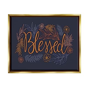 【中古】【輸入品・未使用】Stupell Industries Blessed ボタニカルハーブフラワー フローティングフレ..