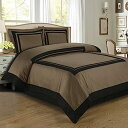 【中古】【輸入品・未使用】ブラックとトープホテル8点クイーンbed-in-a-bag 100?%コットン300スレッドカウントbyロイヤルホテル