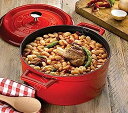 【中古】【輸入品・未使用】Lava Signature Enameled Cast-Iron Round Dutch Oven - 7 Quart, Cayen...