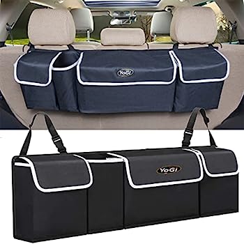 【中古】【輸入品・未使用】車のトランクオーガナイザーと収納 後部座席吊り下げオーガナイザー SUV/トラック/MPV用 防水 折りたたみ式カーゴ収納バッグ ポケット4つ付き 車