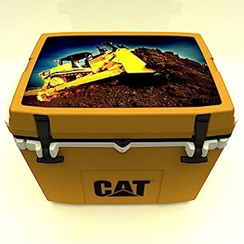 yÁzyAiEgpzCaterpillar Cat Cooler with Bulldozer Lid Graphic, Cat Yellow, 27 Quart