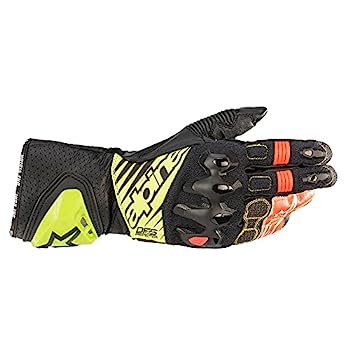 【中古】【輸入品・未使用】alpinestars(アルパインスターズ) バイクグローブ 1503BLACK YELLOW FLU WHITE RED FLU (サイズ:M) GP TECH V2(GPテックV2)グローブ 3556622