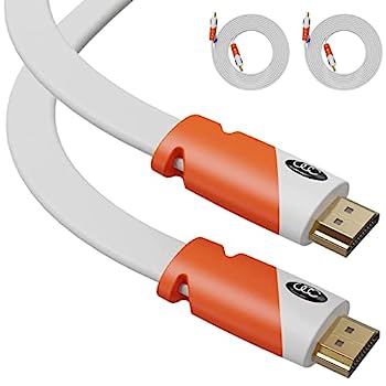 【中古】【輸入品・未使用】フラットHDMIケーブル 15フィート - 2本パック - 高速HDMIコード - 60Hz、3D、2160pで4Kビデオに対応 - HDMI標準CL3定格 - 15フィート 【中古】【輸入品・未使用】フラットHDMIケーブル 15フィート - 2本パック - 高速HDMIコード - 60Hz、3D、2160pで4Kビデオに対応 - HDMI標準CL3定格 - 15フィート