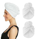 【中古】【輸入品・未使用】(White) - Turbie Twist Microfiber Hair Towel (2 Pack)(4)