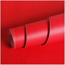 【中古】【輸入品 未使用】Livelynine 15.8 x 394インチ 赤 壁 ペーパーデコレーション 剥がせる壁紙 はがして貼る 赤 ビニールロール 自己粘着 色あせしない紙 防水 取り