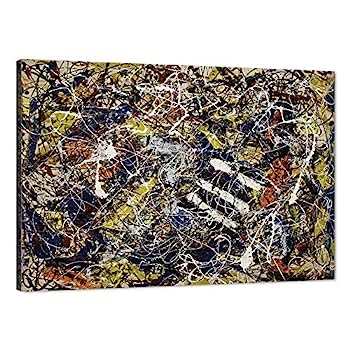 【中古】【輸入品・未使用】Abstractism Berkin Arts Jackson Pollock マスターピース ナンバー17A 複製 ジクレー キャンバス ウォール アートプリント アート ワーク ペイ