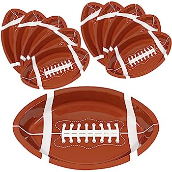 Anapoliz フットボール用サービングトレイ 10個 プラスチック フットボール スナックトレイ ゲームデー フットボール用サーブウェア テールゲー