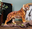 【中古】【輸入品・未使用】Ebros 7.25インチ ロング ジャングルメナス オレンジ ベンガルトラ 岩の上に立つ像 巨大な猫 野生動物 装飾フィギュア